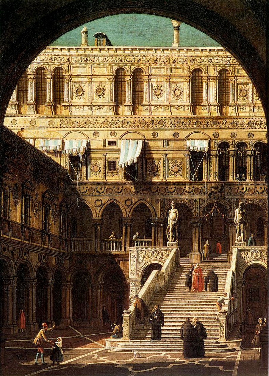 Os Degraus dos Gigantes, Veneza, 1765 de Giovanni Antonio Canal