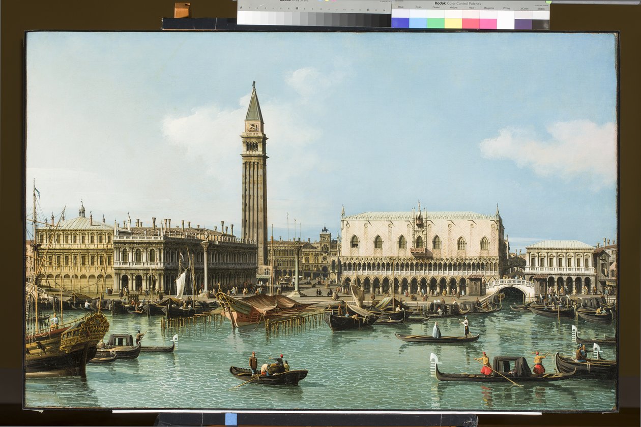 O Molo da Bacia de San Marco, Veneza, c.1747-1750 de Giovanni Antonio Canal
