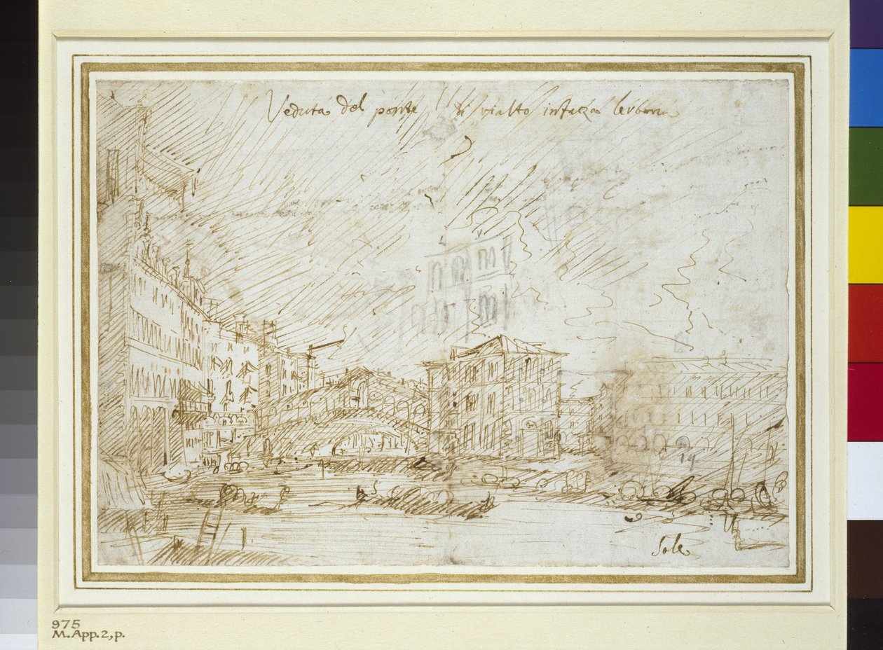A ponte de rialto de Giovanni Antonio Canal