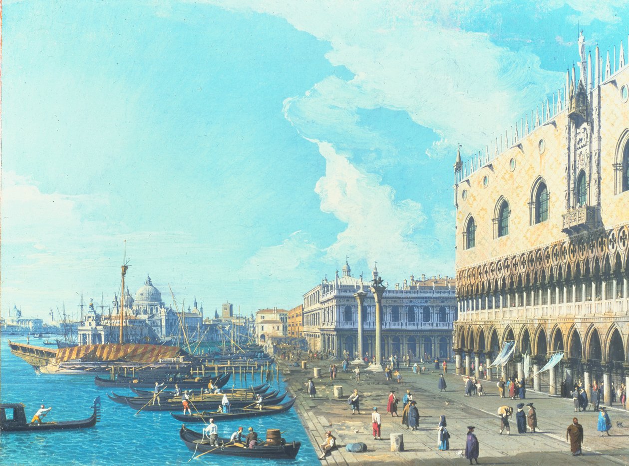 Vista de Veneza com a saudação, c.1735 de Giovanni Antonio Canal