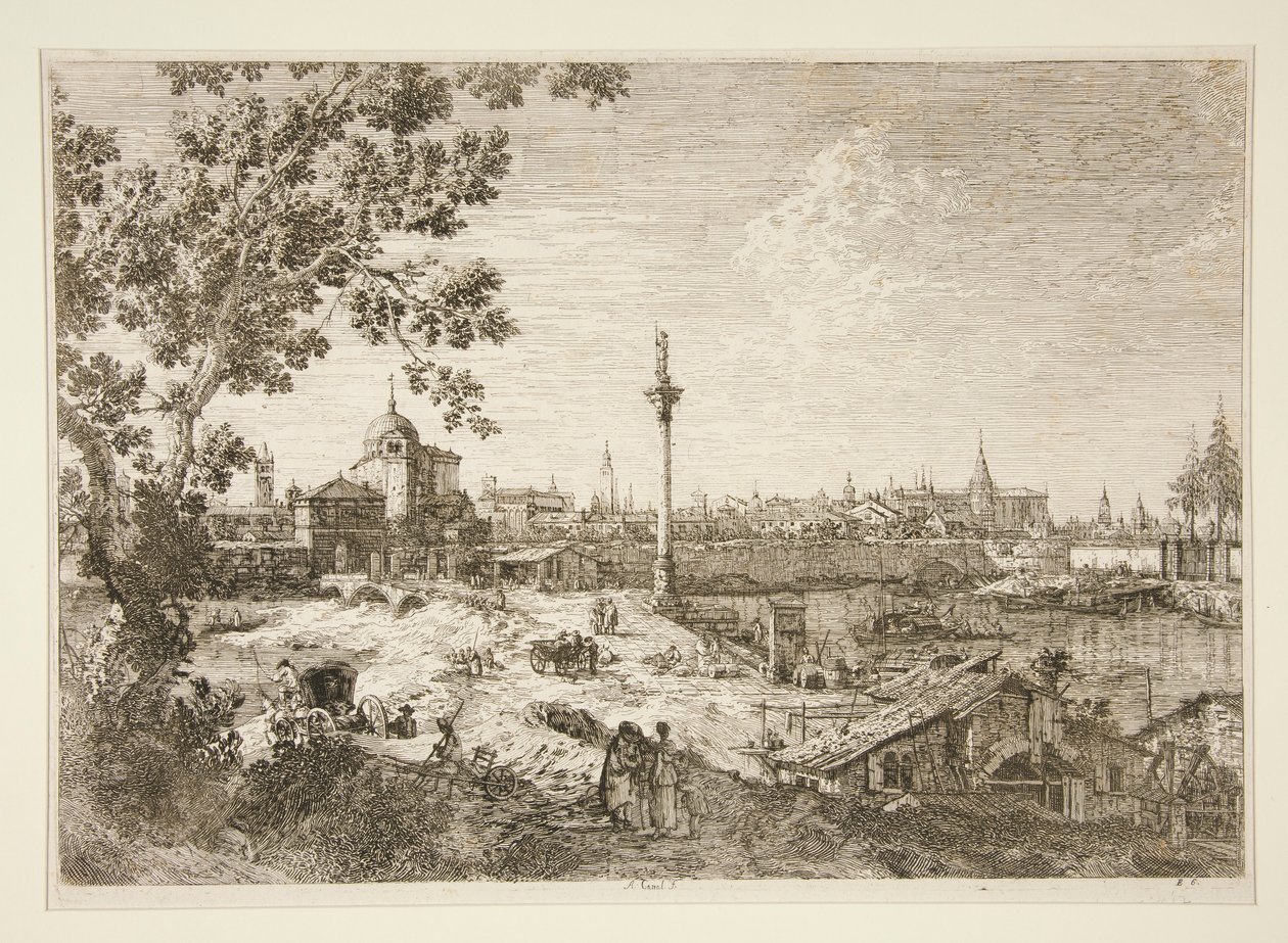 Vista Imaginária de Pádua, da série Vedute (Views) de Canaletto (Giovanni Antonio Canal)