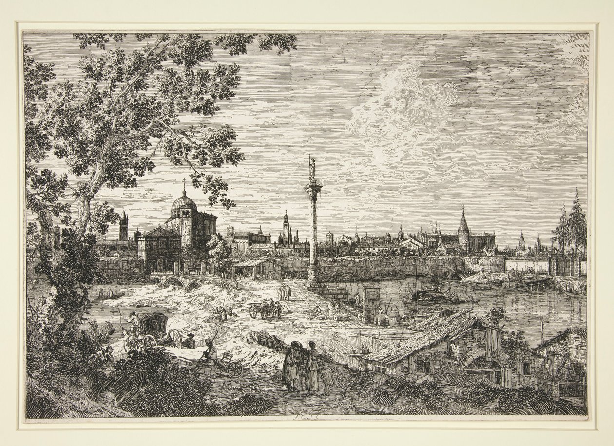Vista Imaginária de Pádua, da série Vedute (Views) de Canaletto (Giovanni Antonio Canal)