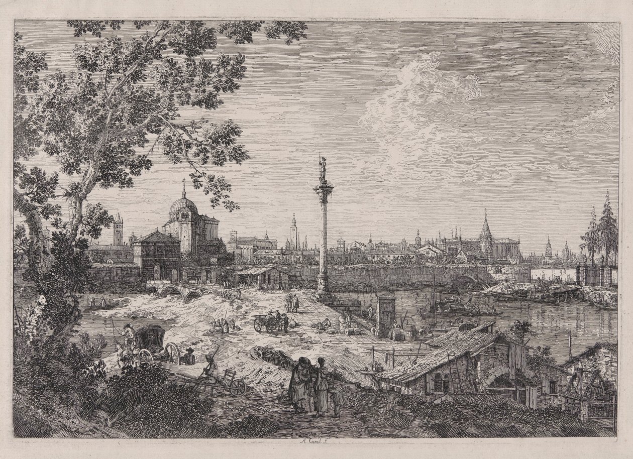 Vista Imaginária de Pádua, da série Vedute (Vistas) de Canaletto (Giovanni Antonio Canal)
