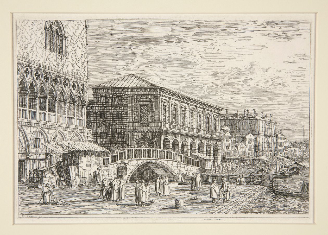 Le Preston, V., (A Prisão, Veneza]), da série Vedute (Vistas) de Canaletto (Giovanni Antonio Canal)