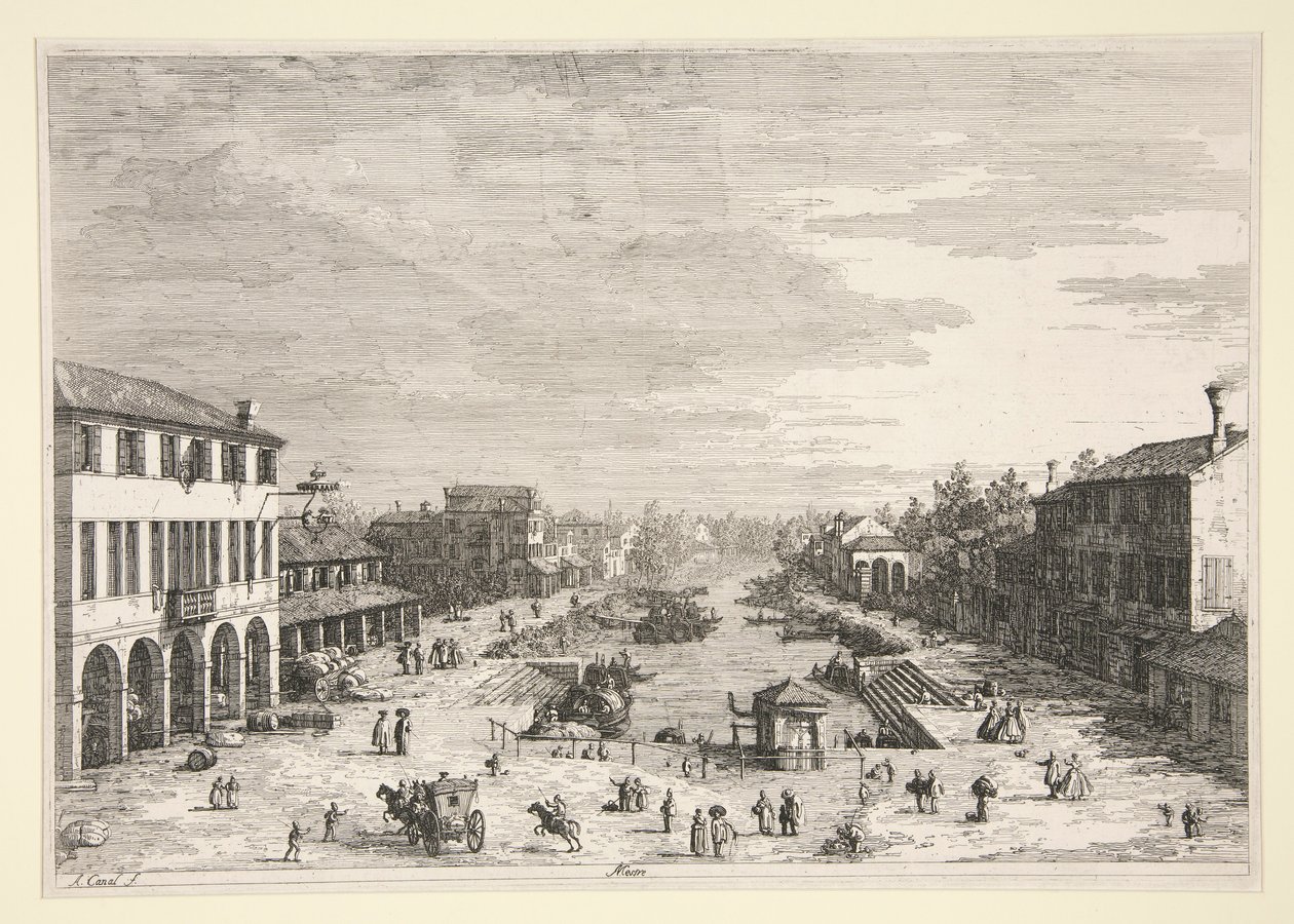 Mestre, da série Vedute (Vistas) de Canaletto (Giovanni Antonio Canal)