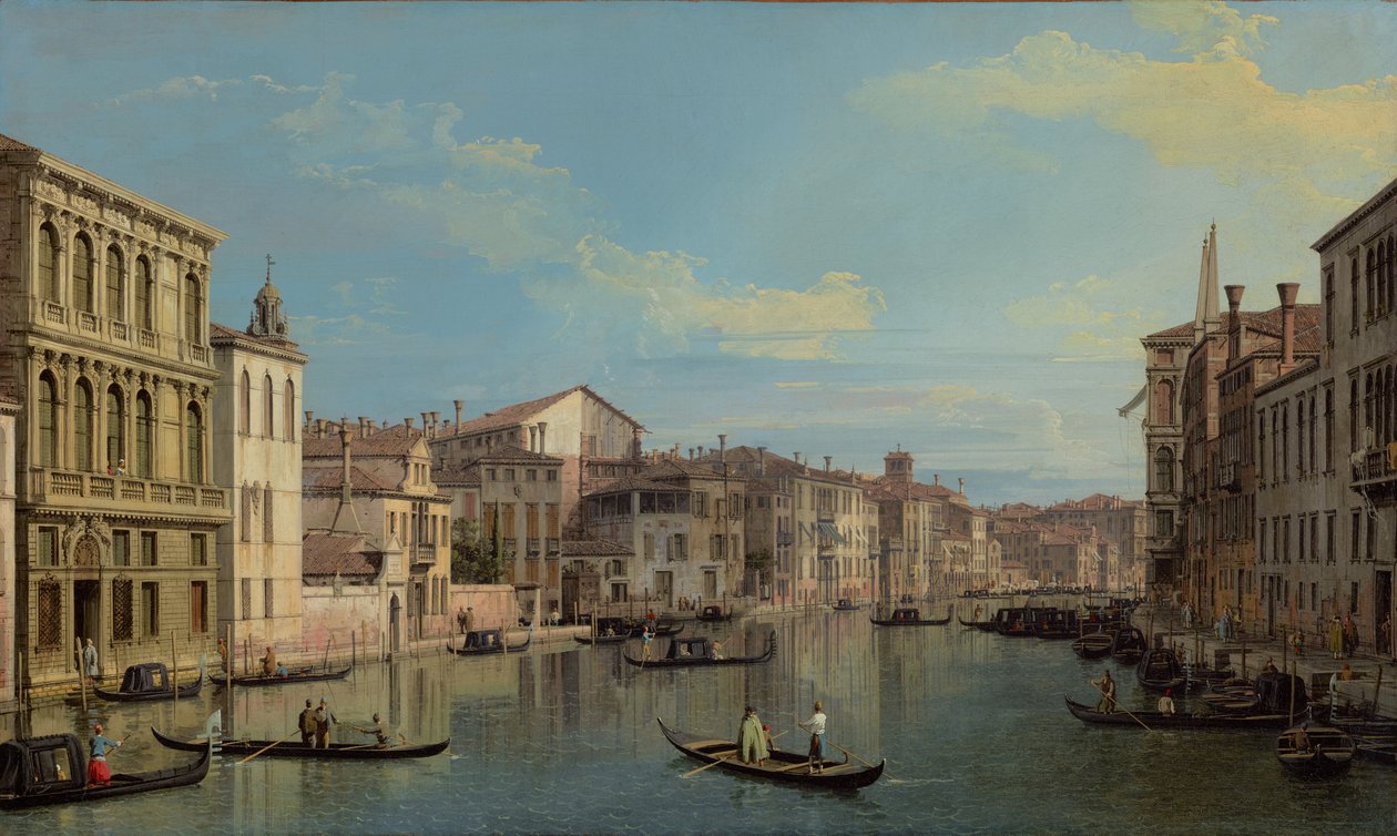 O Grande Canal de Veneza, do Palazzo Flangini ao Campo San Marcuola de Canaletto (Giovanni Antonio Canal)