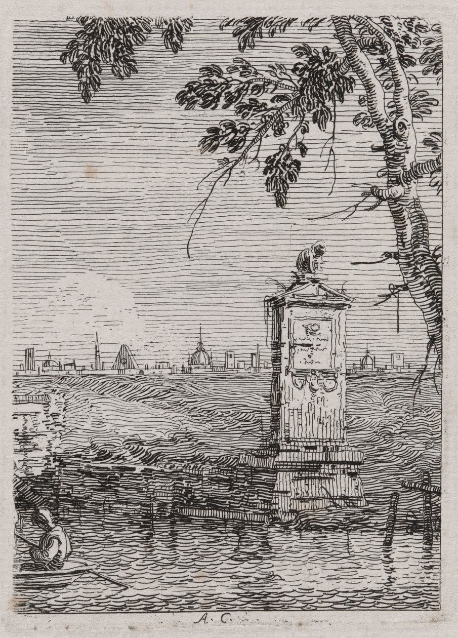 O Pequeno Monumento, da série Vedute (Vistas) de Canaletto (Giovanni Antonio Canal)