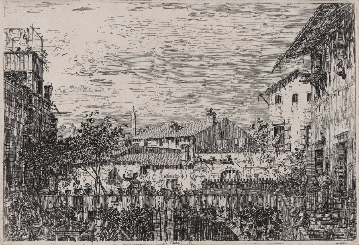 O Terraço, da série Vedute (Vistas) de Canaletto (Giovanni Antonio Canal)