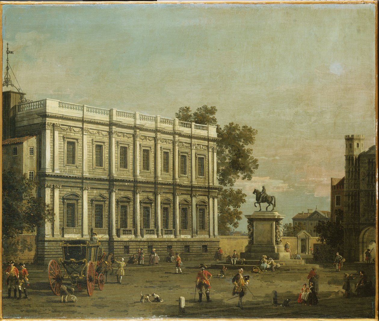 Um capricho de edifícios em Whitehall, c.1754 de Giovanni Antonio Canal