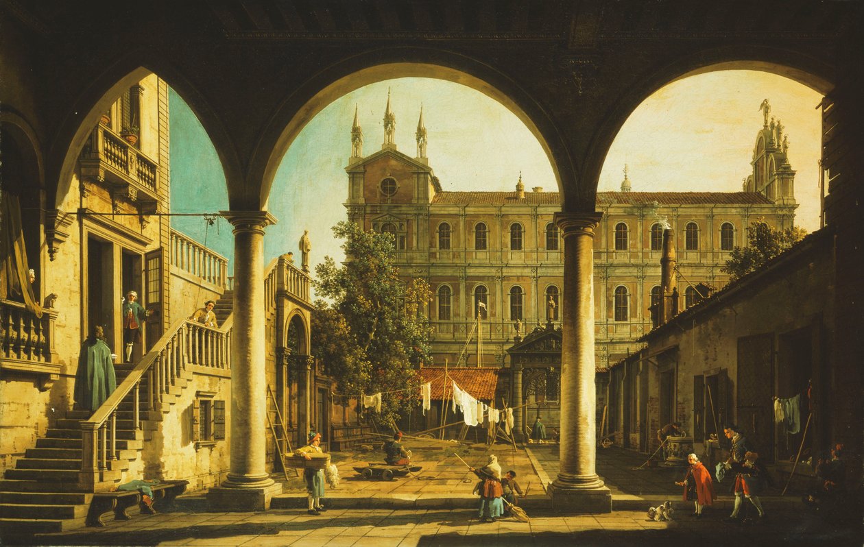 Capriccio da Scuola di San Marco, Veneza, do Palazzo Grifalconi-Loredan, de Giovanni Antonio Canal