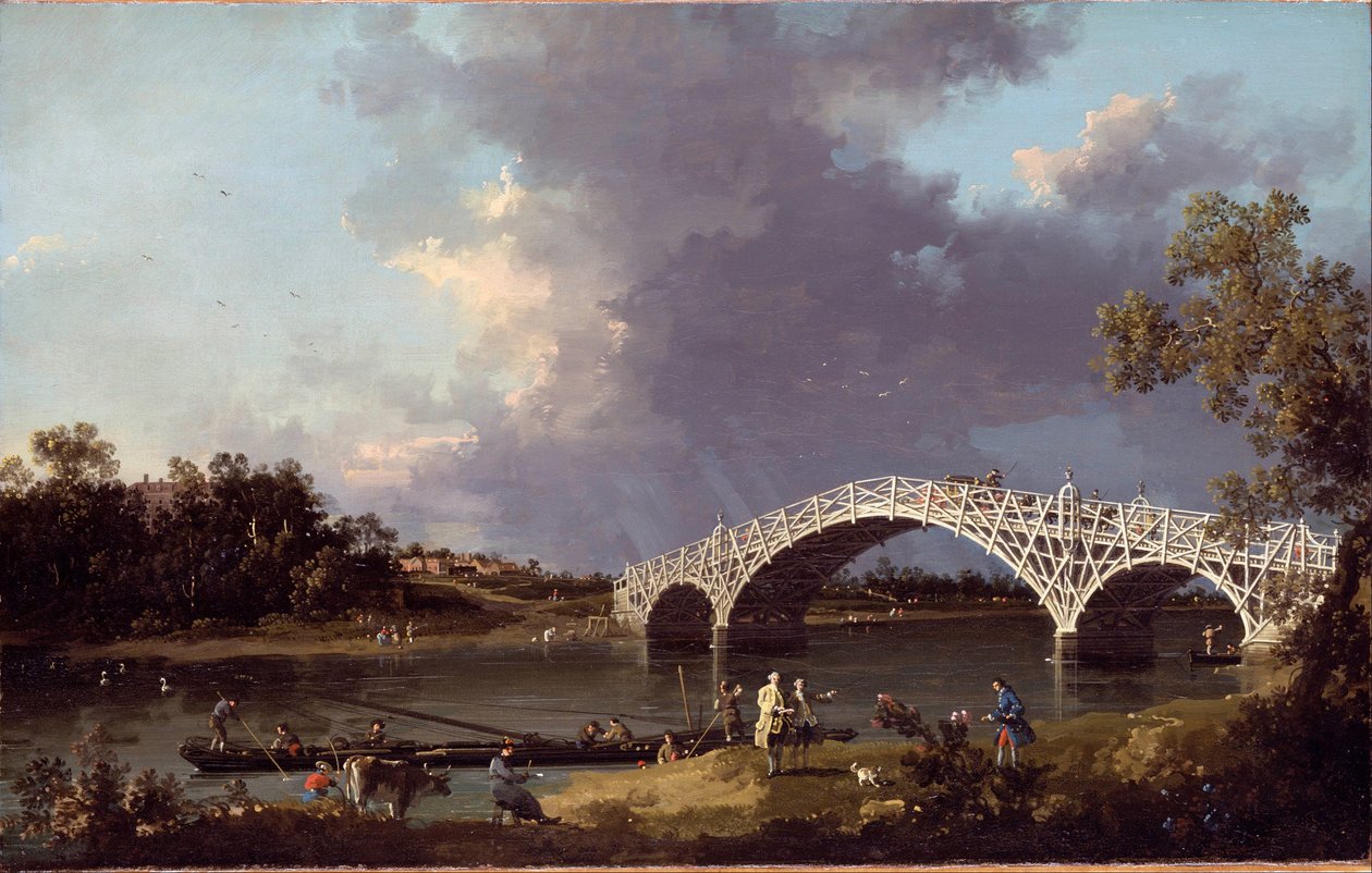 Uma vista da ponte de Walton de Canaletto