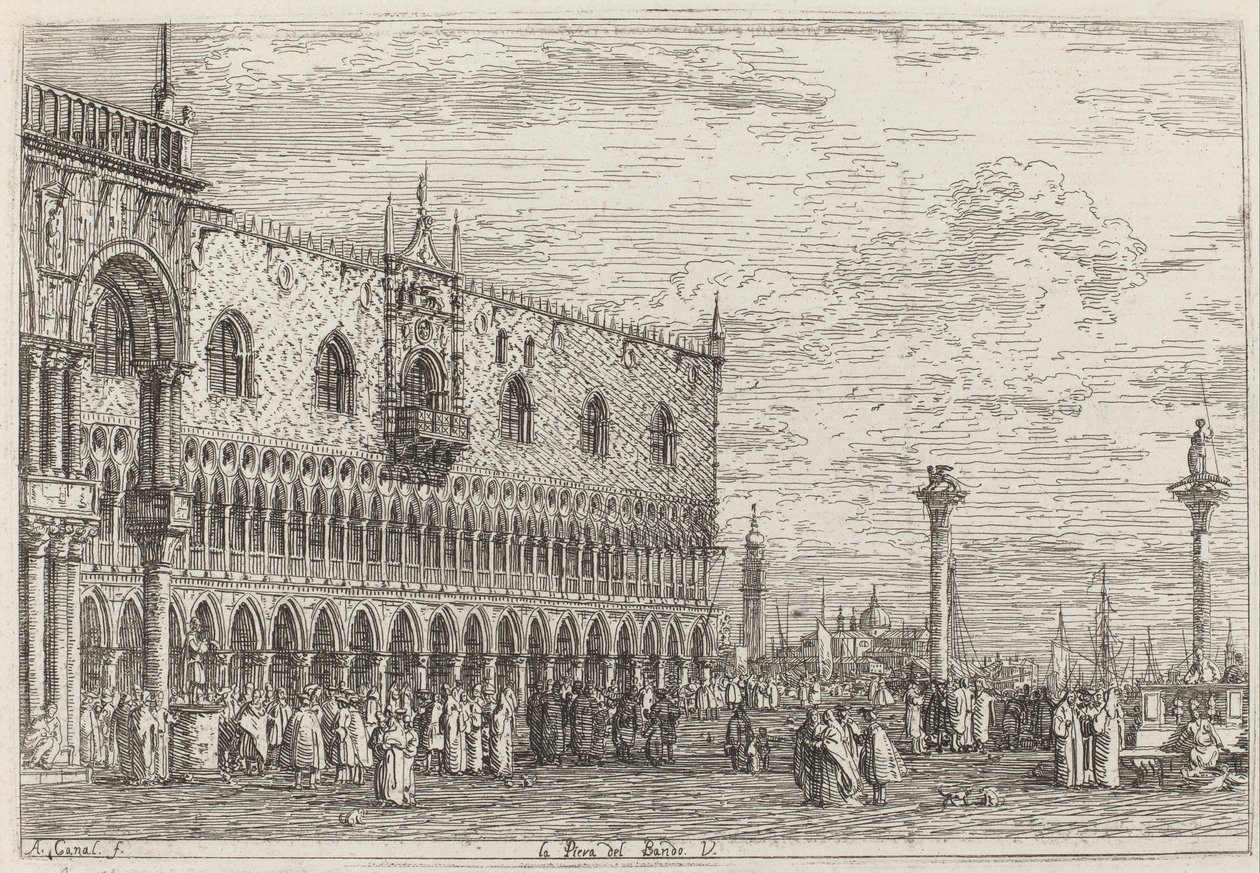 Canaletto - La Piera del Bando. V. - Projeto de arte do Google de Canaletto