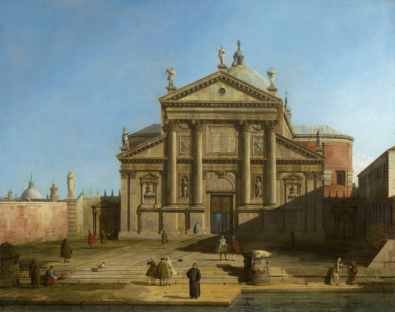 Canaletto - San Giorgio Maggiore num cenário de Capriccio c.1744 de Canaletto
