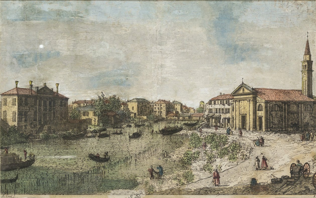 Canaletto Al Dolo colorido de Canaletto