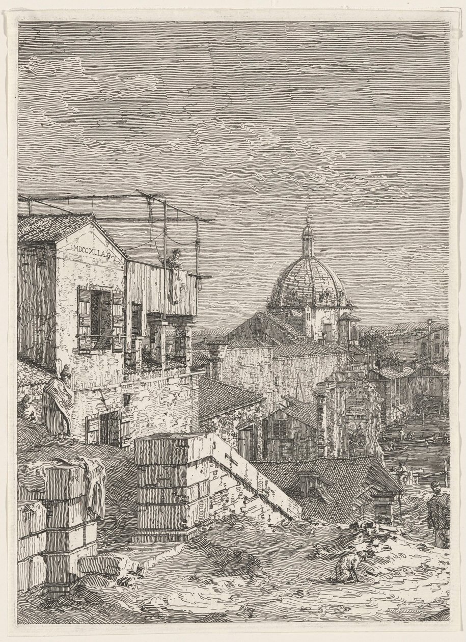 Vista imaginária de Veneza (parte esquerda) de Canaletto