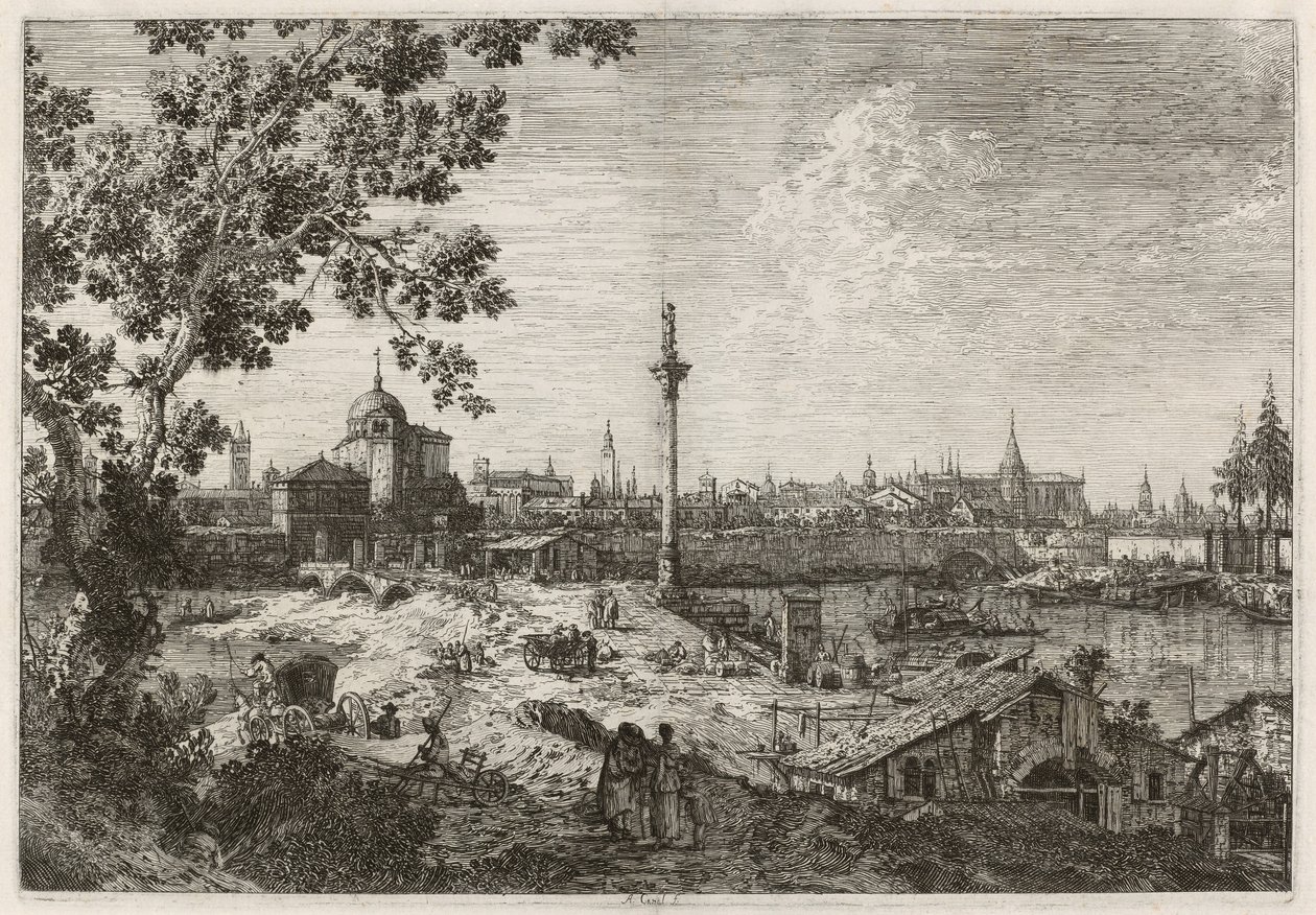 Vista Imaginária de Pádua, c. 17351746. de Canaletto