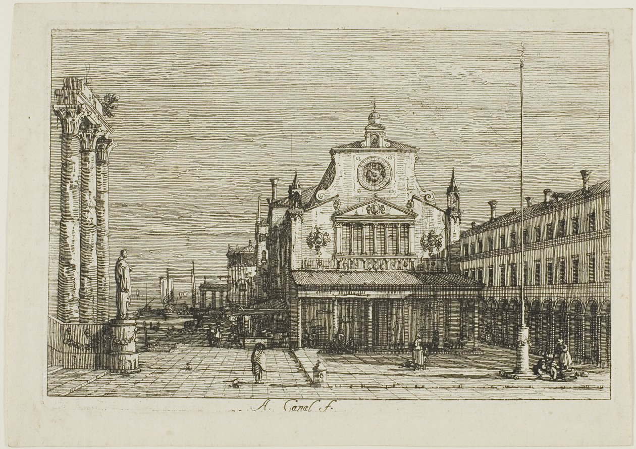 Vista Imaginária de S. Giacomo di Rialto, de Vedute de Canaletto