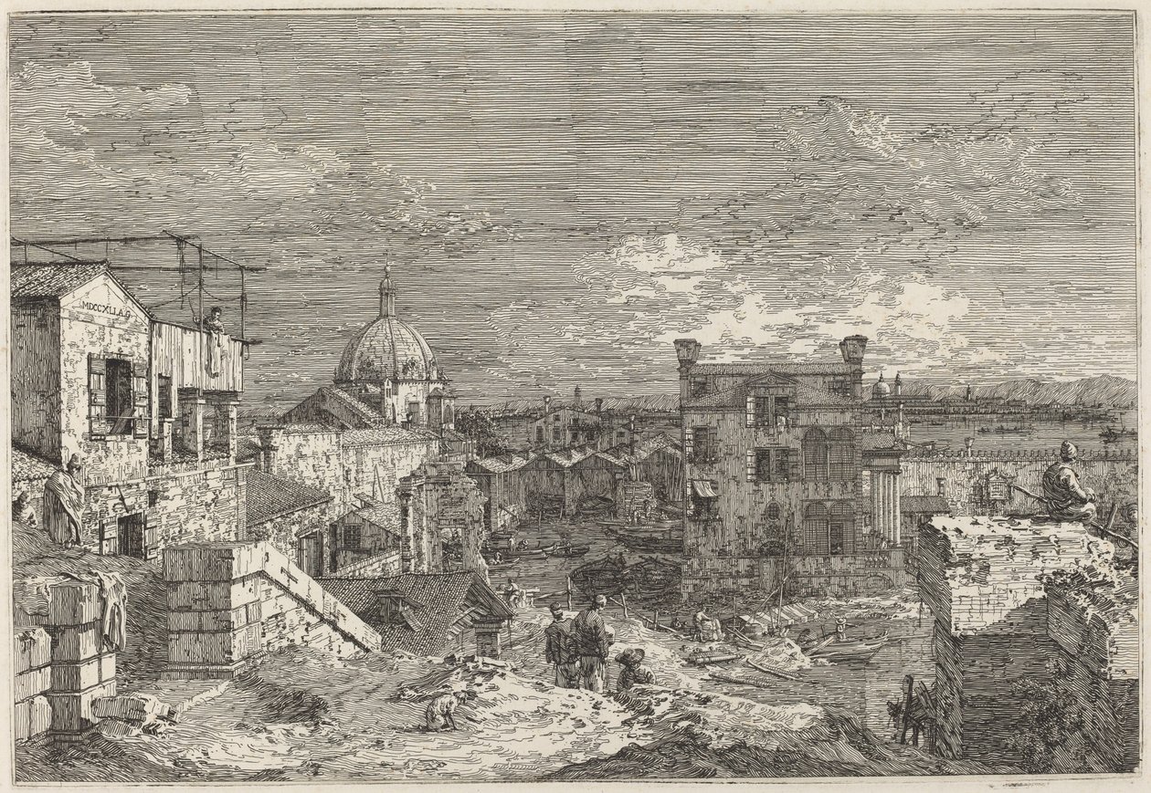 Vista Imaginária de Veneza, 1741. de Canaletto