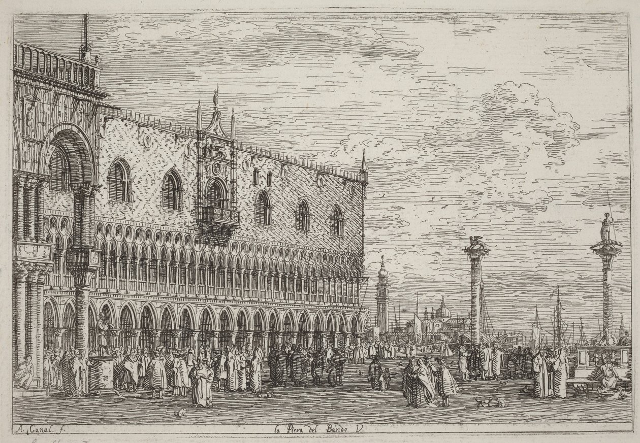 La Piera del Bando. V. de Canaletto