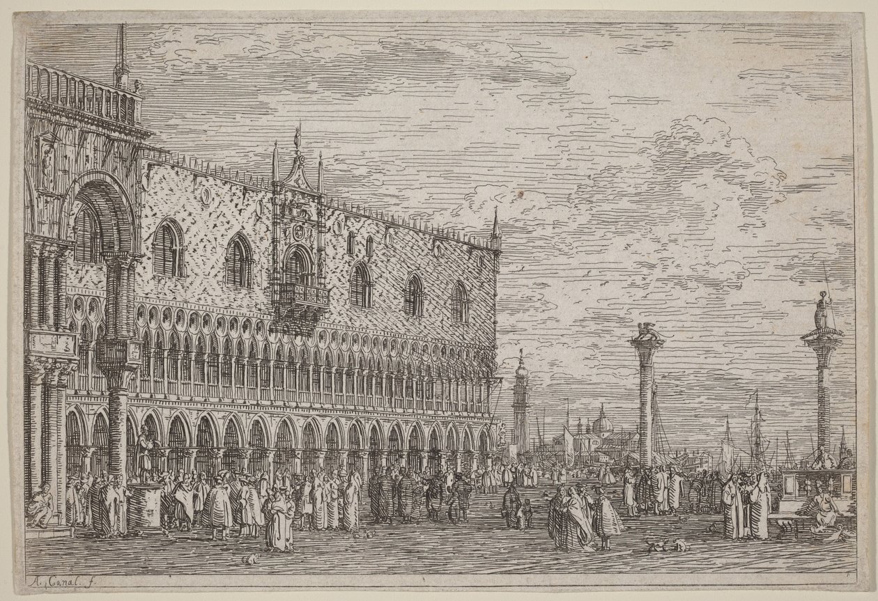 La Piera del Bando. Prancha V. de Canaletto