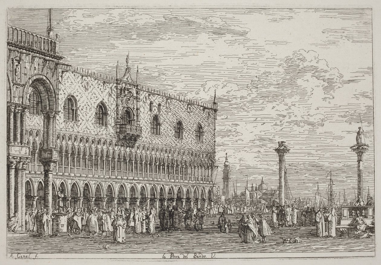 La Piera del Bando. V. de Canaletto