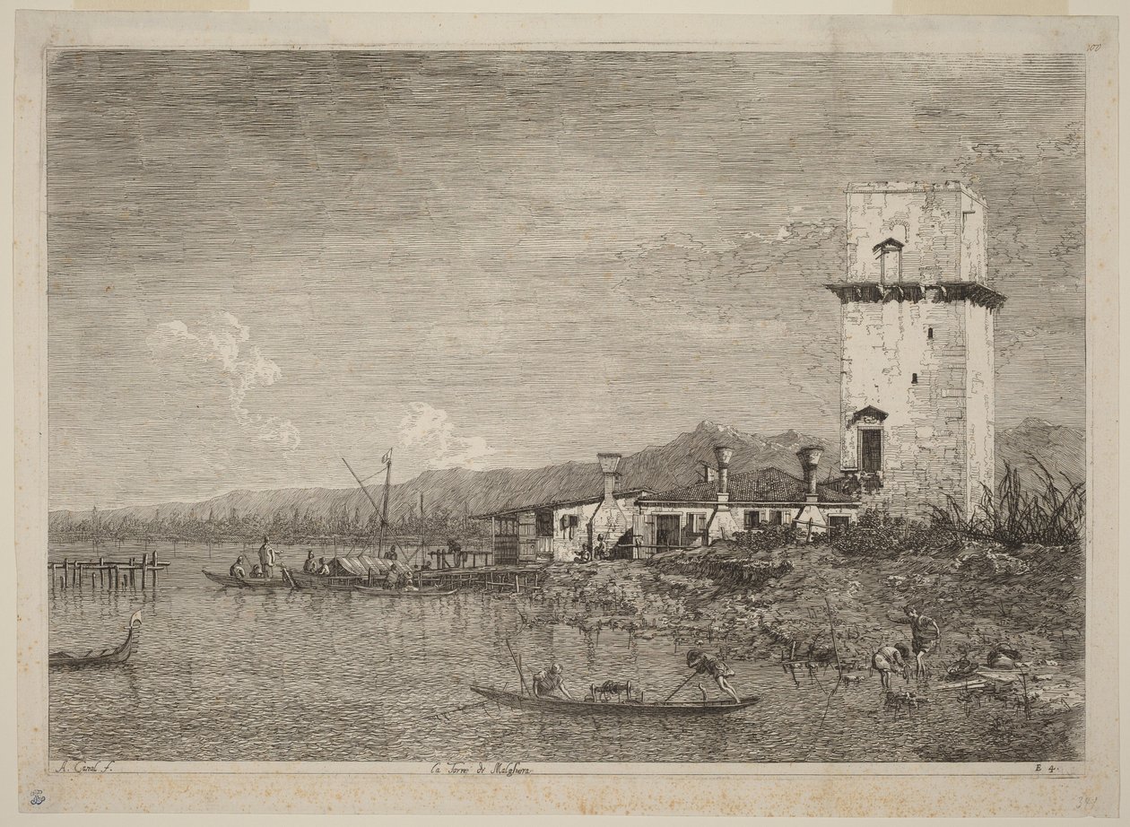 A torre de Malghera de Canaletto