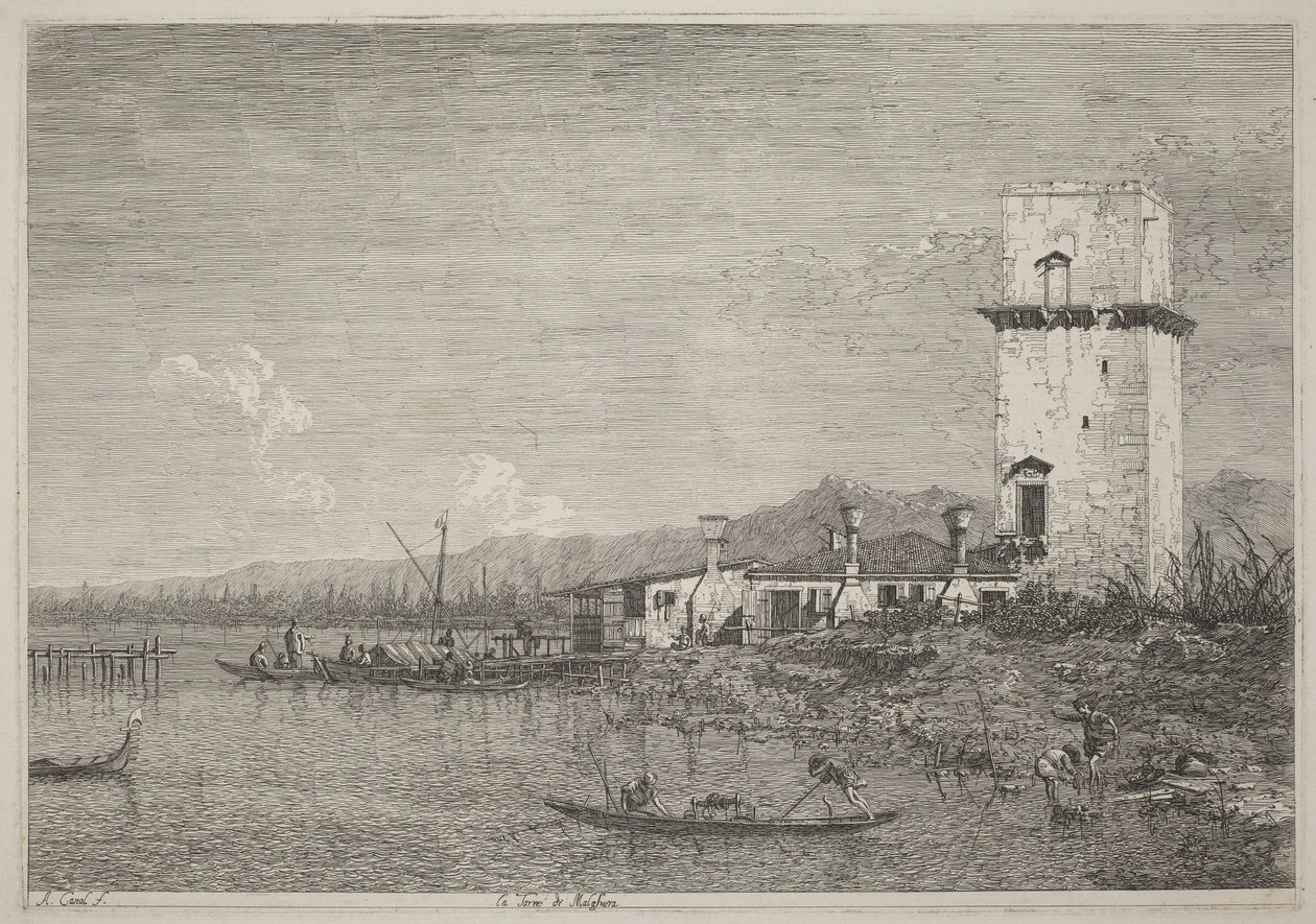 A torre de Malghera de Canaletto