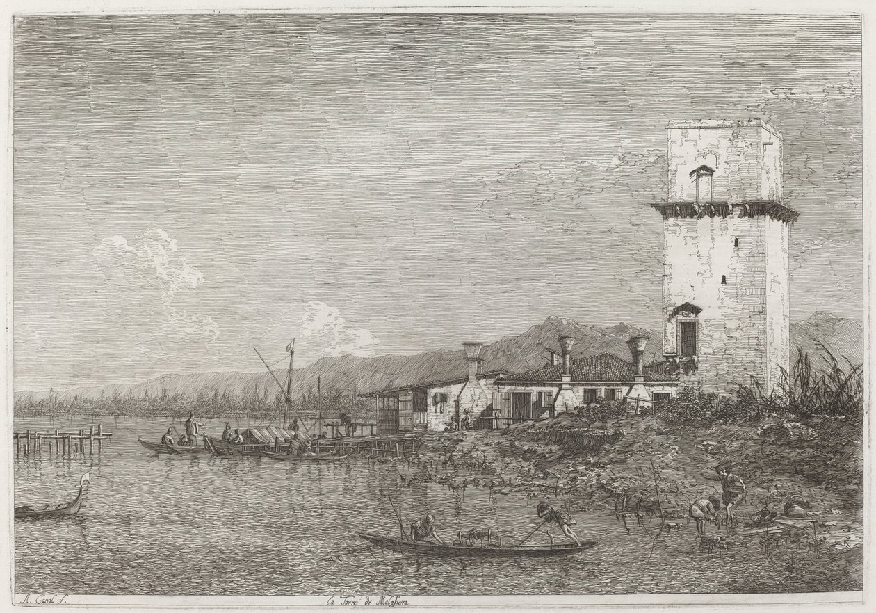 A Torre de Malghera, c. 17351746. de Canaletto
