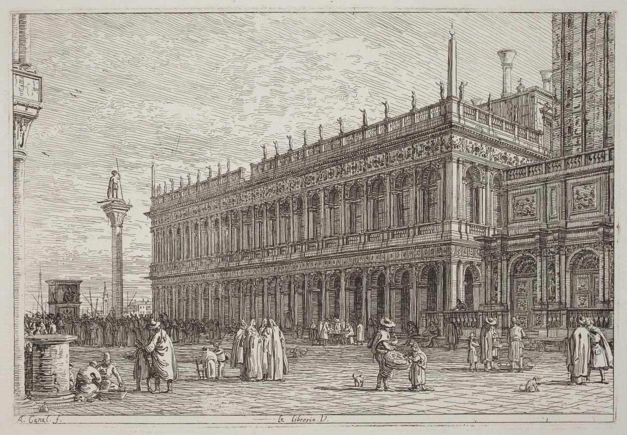 A livraria. V. [canto superior esquerdo] de Canaletto