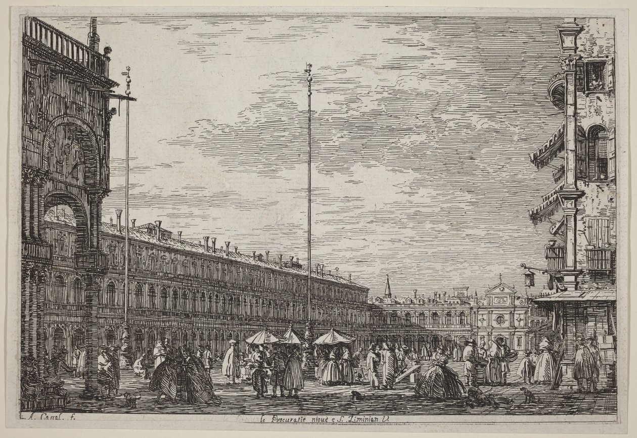 As Procuratie Novas e São Ziminiano V. de Canaletto