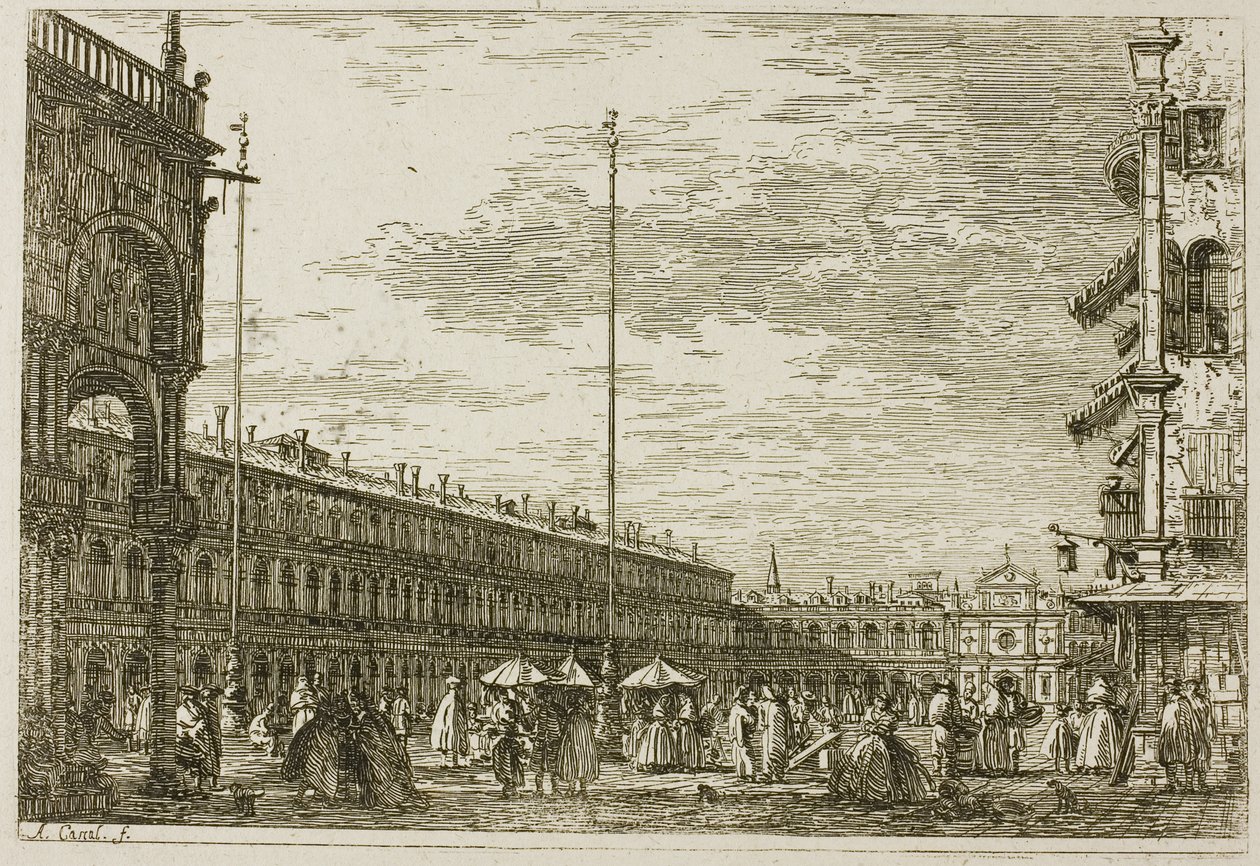 Le Procuratie niove e S. Ziminian V, da Vedute de Canaletto