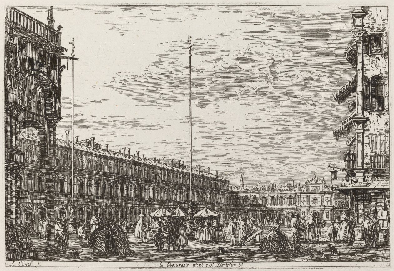 Le Procuratie niove e S. Ziminian V. [superior direito], c. 17351746. de Canaletto