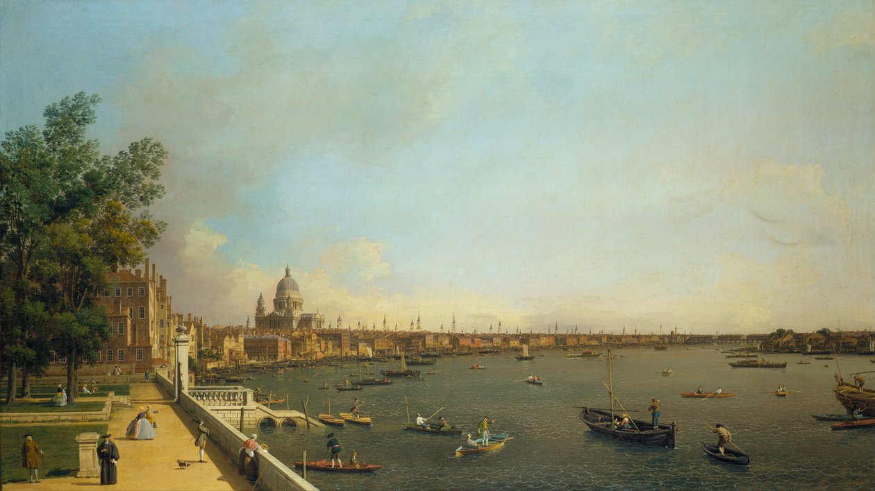 Londres: O Tamisa a partir de Somerset House Terrace em direção à cidade de Canaletto