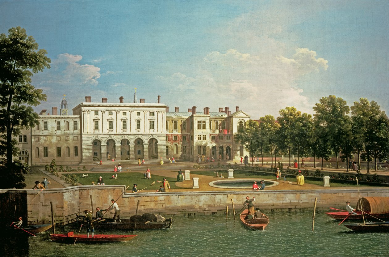 Casa Somerset velha do rio Tamisa, c.1746-50 de Giovanni Antonio Canal