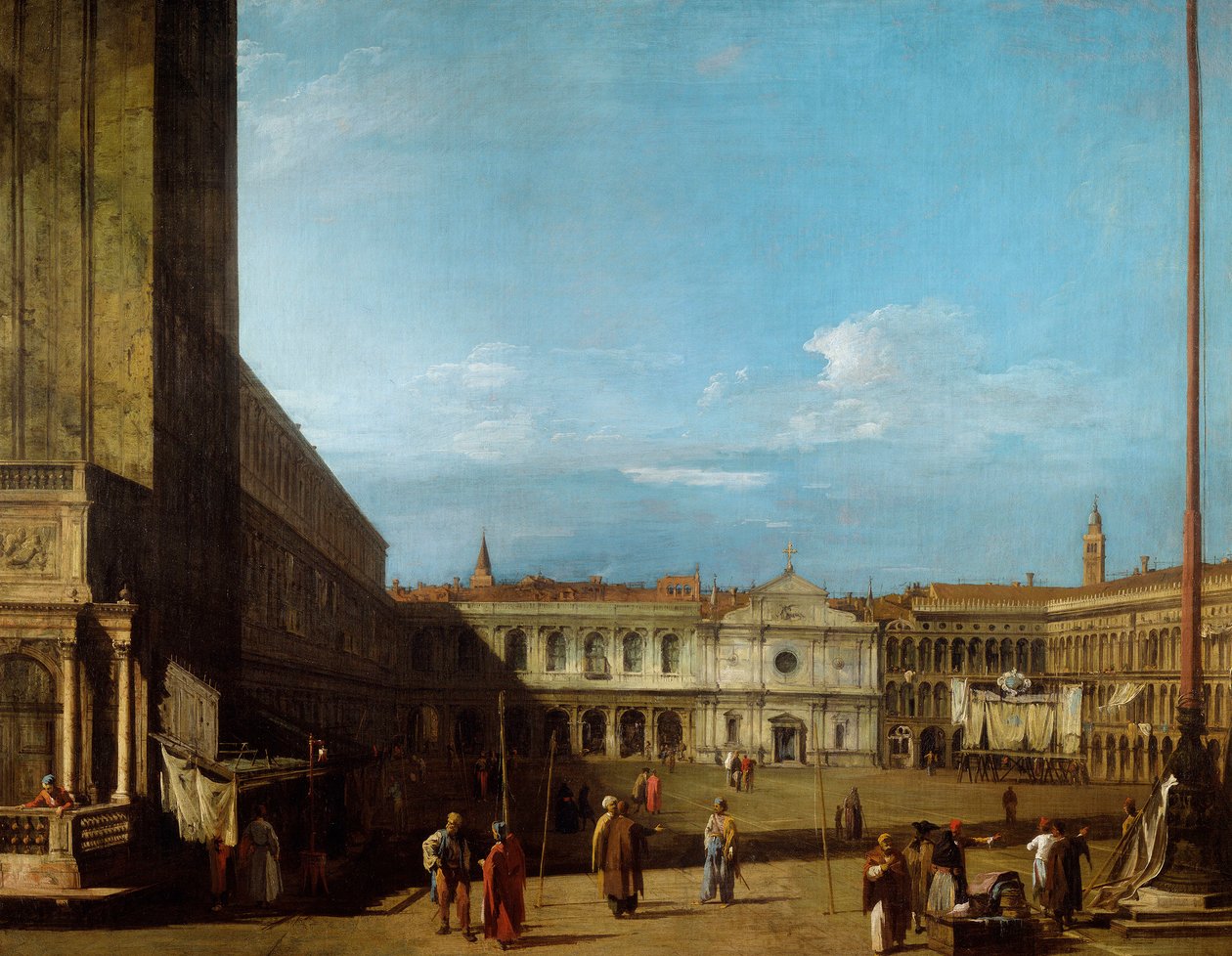 Piazza San Marco olhando para oeste em direção a San Geminiano de Canaletto