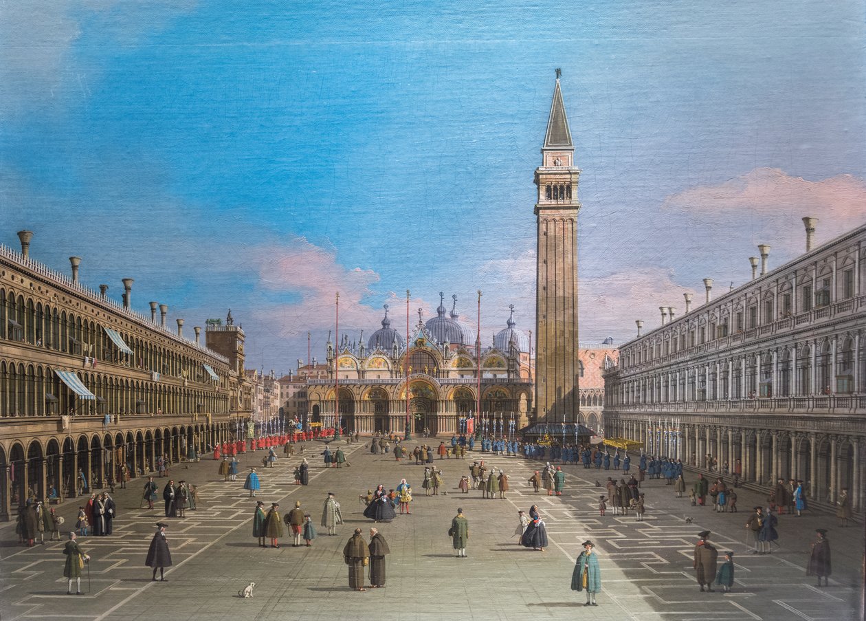 Praça de São Marcos com a Basílica, Veneza de Canaletto