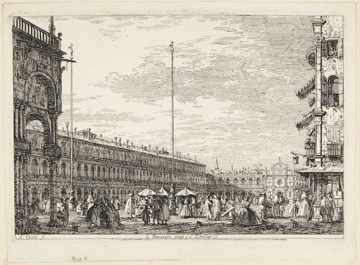 Praça de São Marcos, com as Procuratie Nuove e São Geminiano de Canaletto