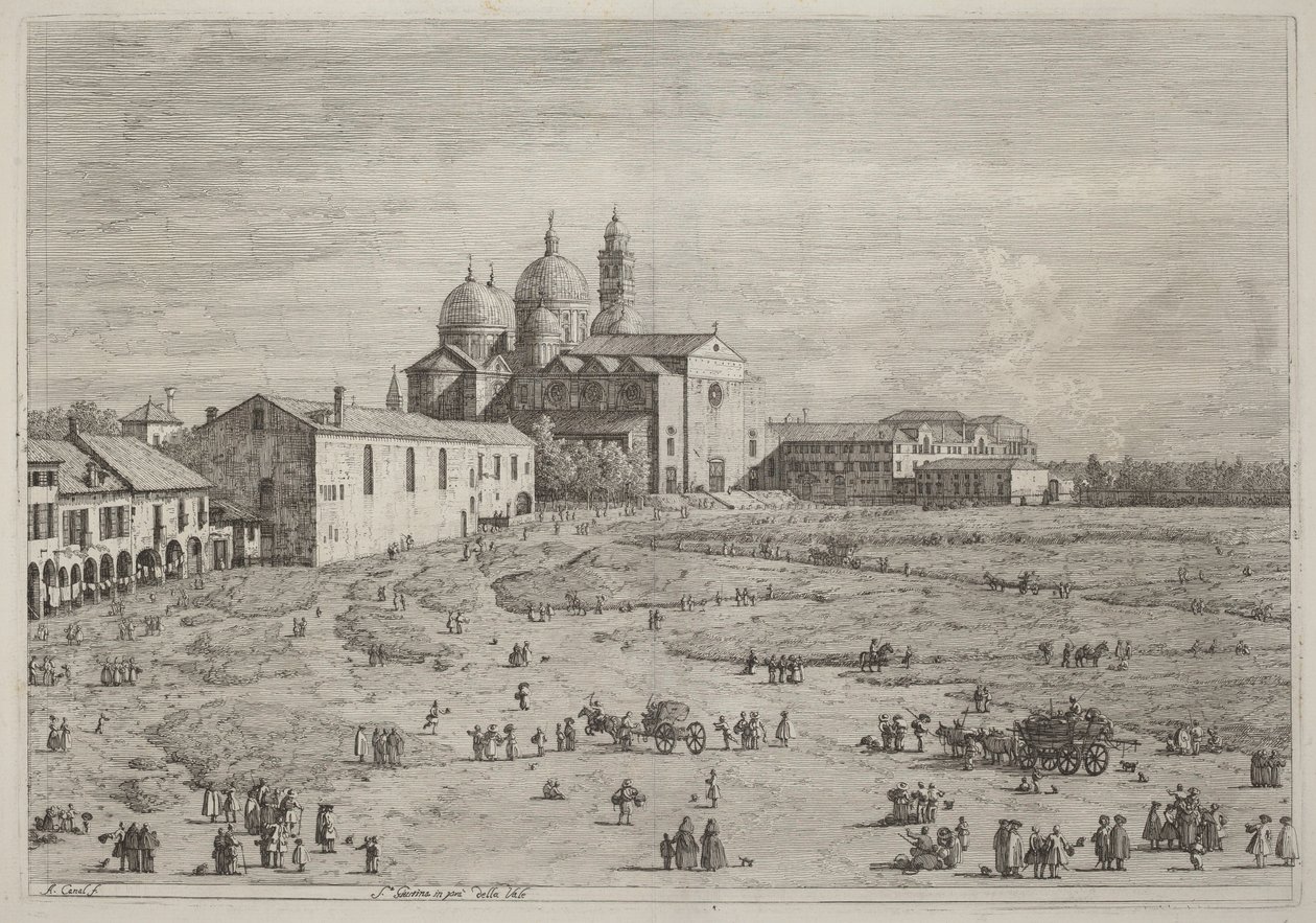 Santa Giustina in Prà della Valle de Canaletto