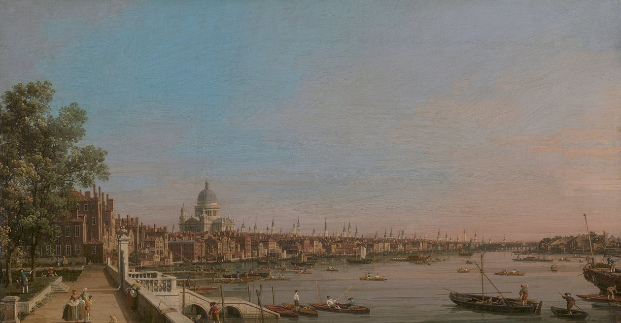 A cidade perto do Terraço da Casa de Somerset de Canaletto