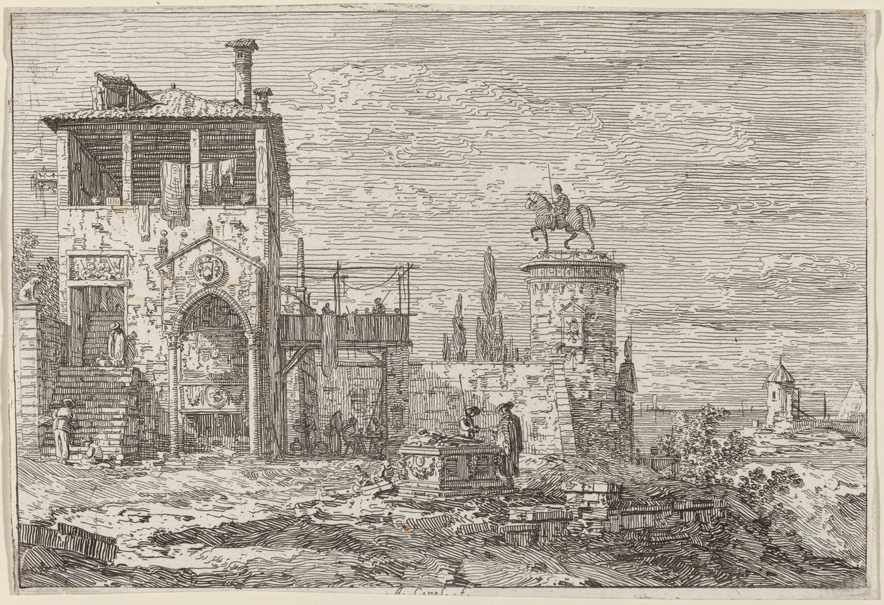 O Monumento Equestre de Canaletto