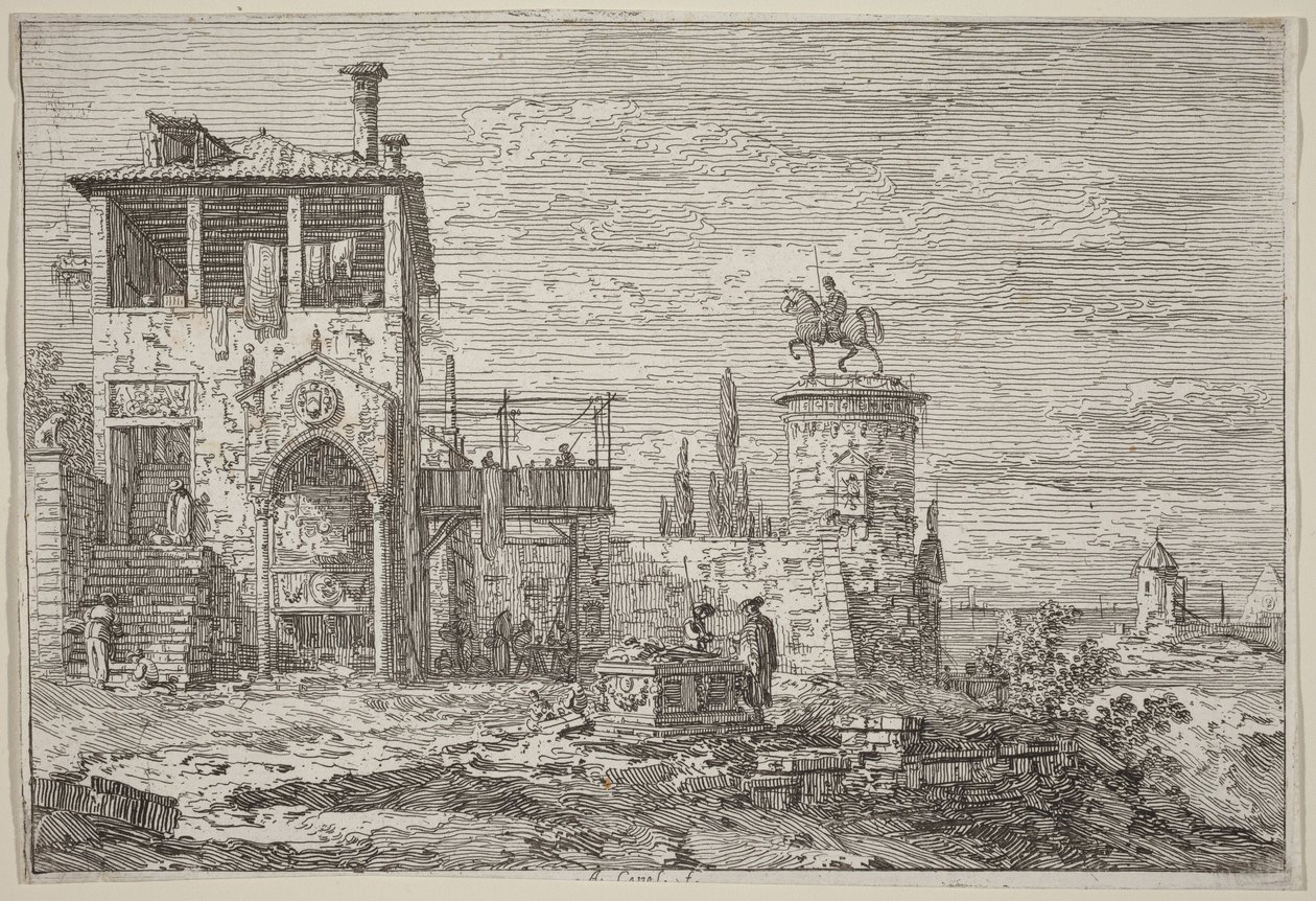 O monumento equestre de Canaletto