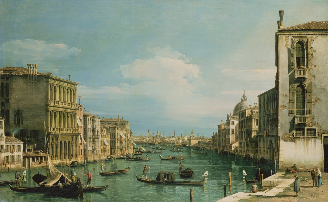 O Grande Canal de Veneza, olhando para o leste a partir do Campo di San Vio de Giovanni Antonio Canal