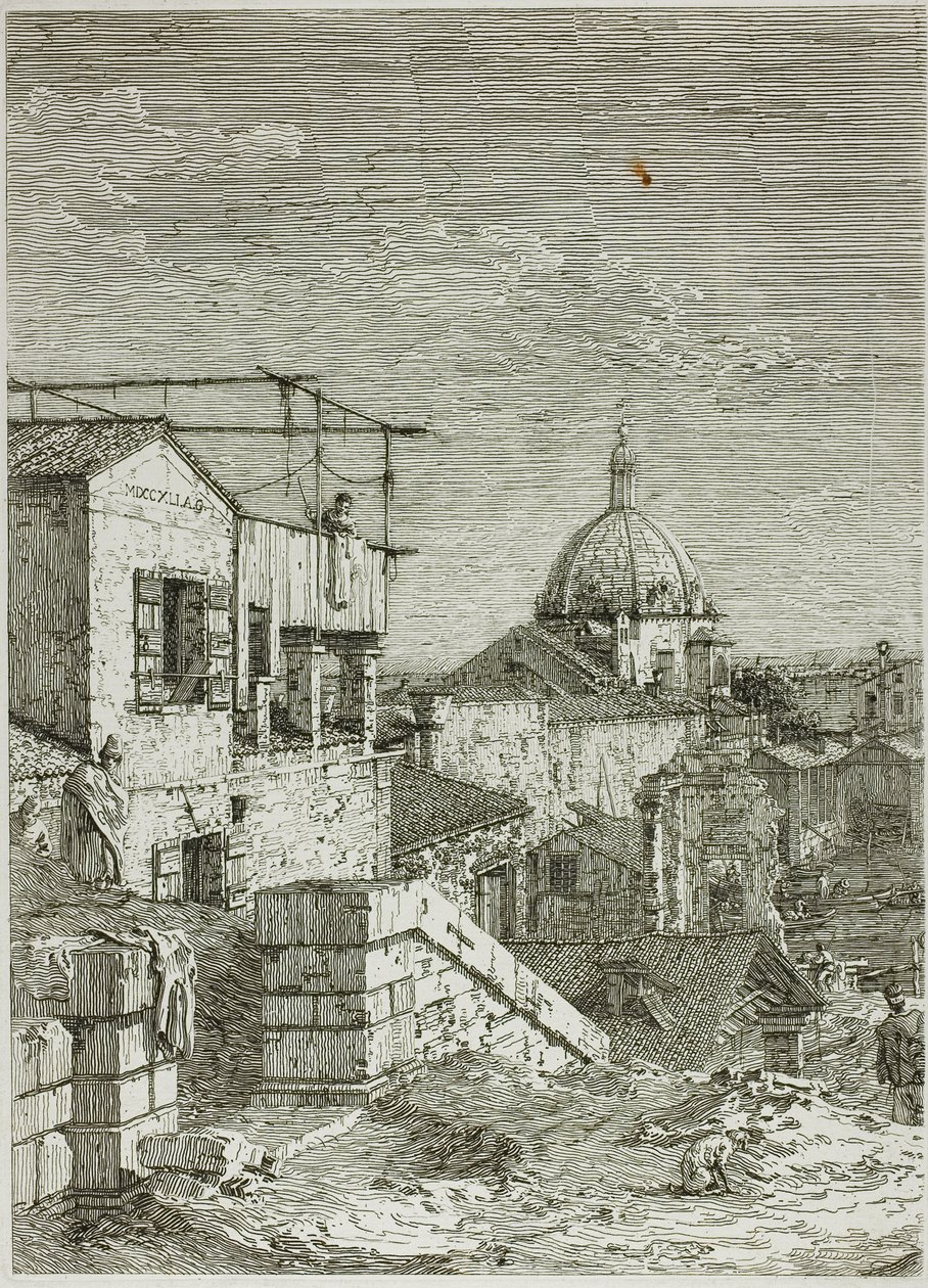 A Casa com a Inscrição e A Casa com o Peristilo, do Vedute de Canaletto