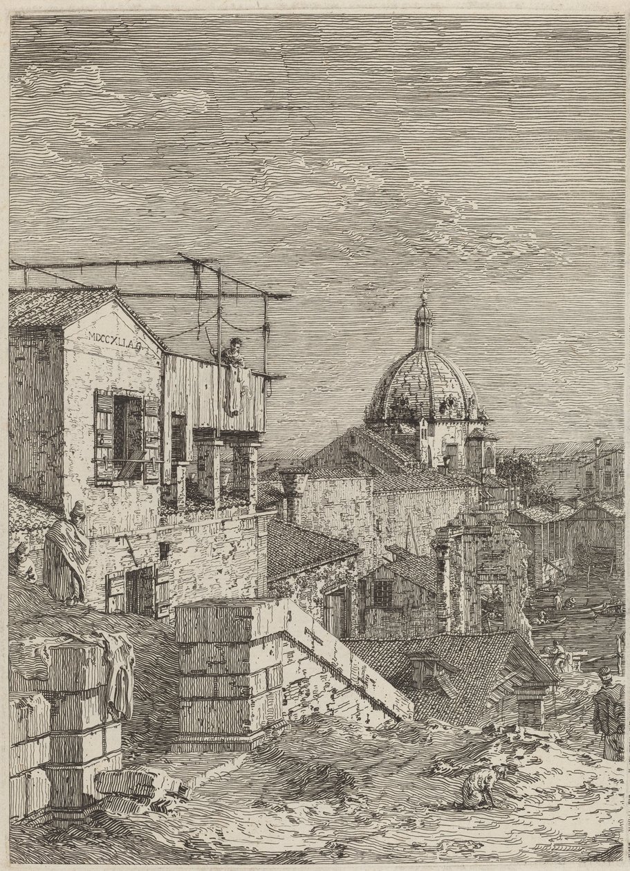 A Casa com a Inscrição [esquerda] de Canaletto