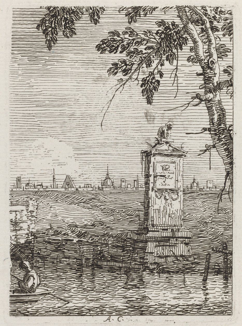O Pequeno Monumento [esquerda] de Canaletto