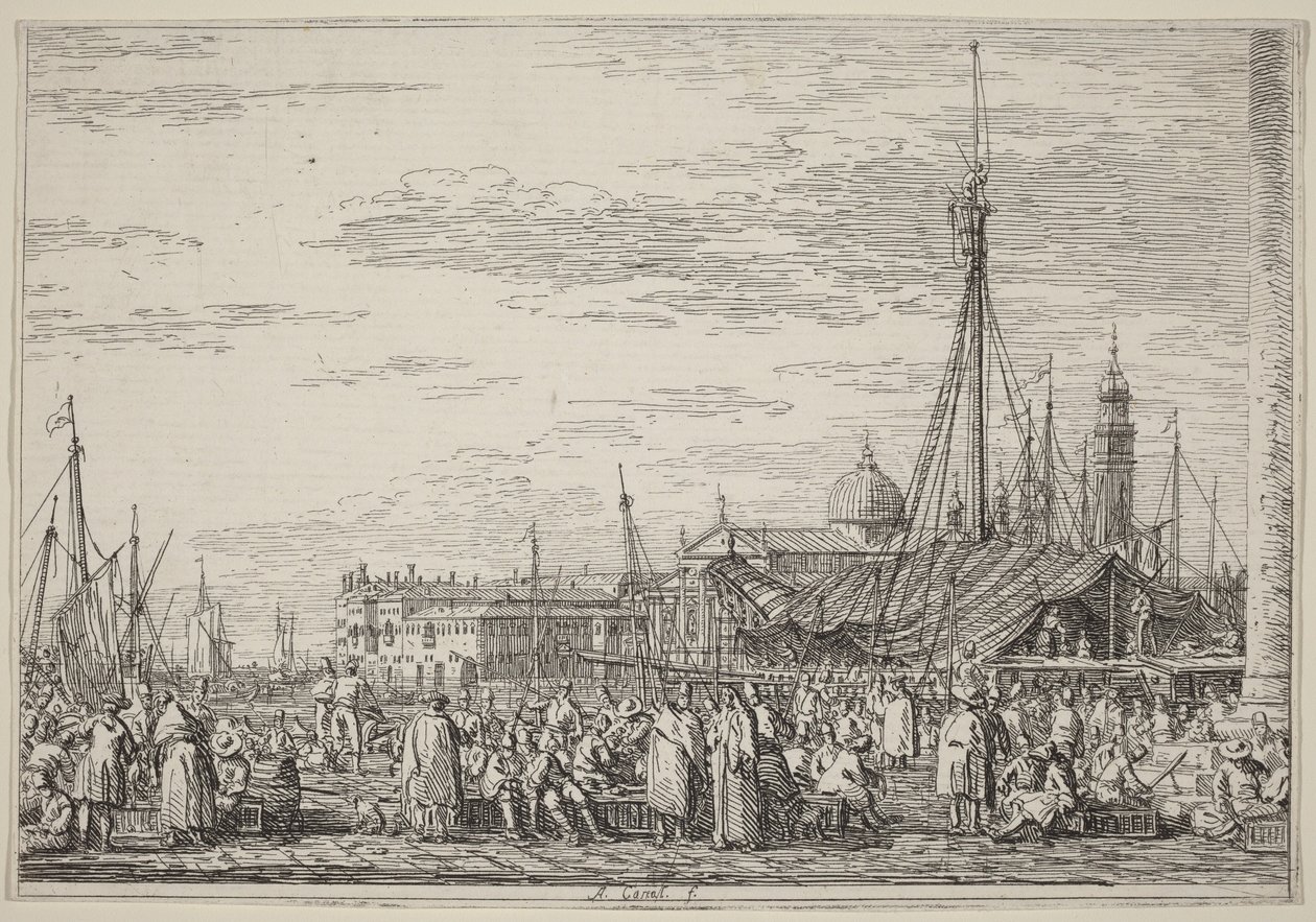 O mercado no Molo de Canaletto