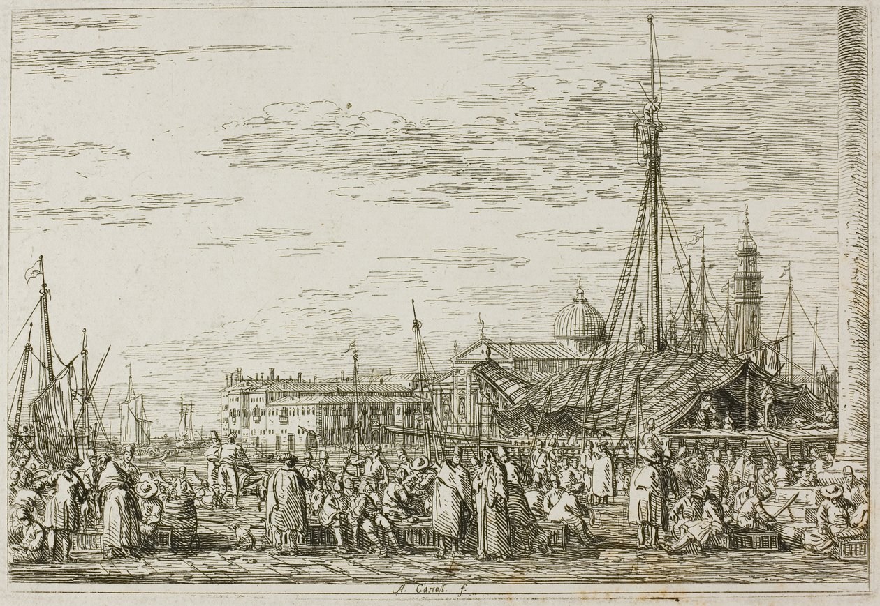 O Mercado do Molo, da Vedute de Canaletto