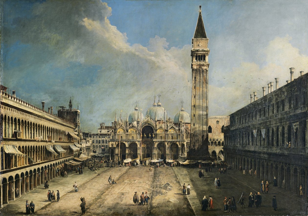 A Praça de São Marcos em Veneza de Canaletto