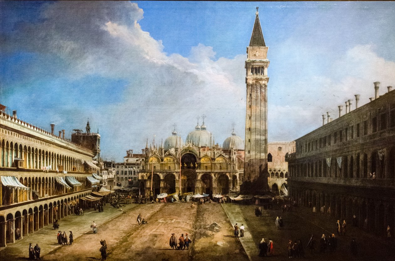 A Praça de São Marcos em Veneza de Canaletto