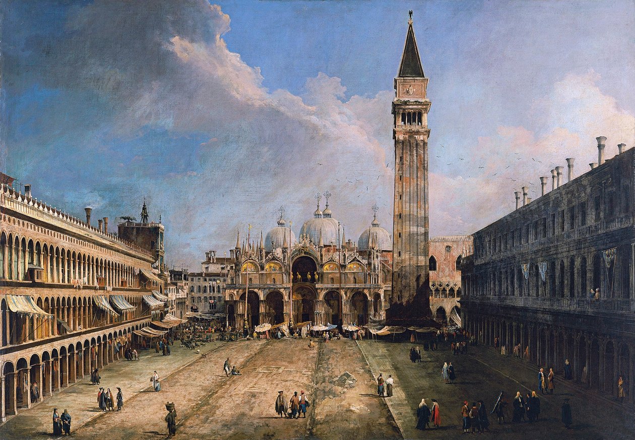 A Piazza San Marco em Veneza, ca 1723-1724 de Giovanni Antonio Canal